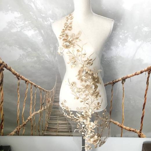 楽天市場 バトン レオタード モチーフ 衣装 花 ゴールド レースモチーフ 社交ダンス ベリーダンス 手作り衣装 Elisabeth Smile Craft Shop