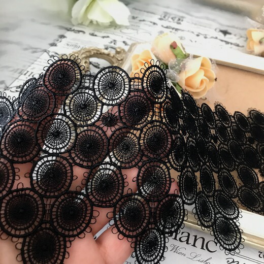 楽天市場 ケミカルレース 幅広い 手芸 レース 花模様 花柄 衣装 チュチュレース 衣装レース 素材 黒 ブラック トリム 手作り 装飾 バレエ衣装 Elisabeth Smile Craft Shop