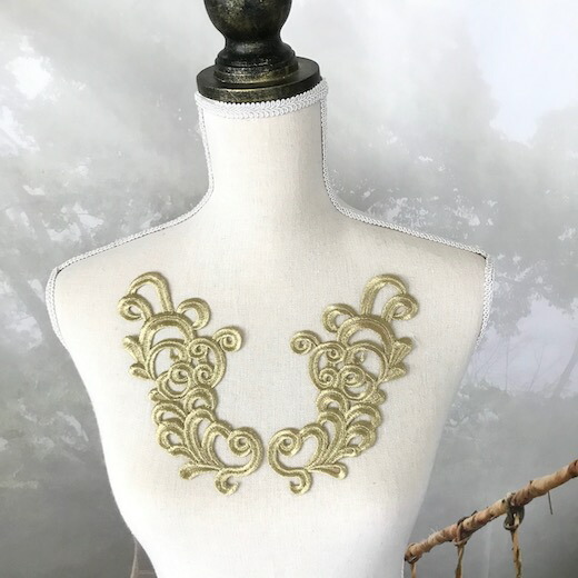 バレエ舞台ダンス衣装＊クリームゴールド＊フレアリボン編み上げレース＊M バレエ舞台ダンス衣装＊クリームゴールド＊フレアリボン編み上げレース