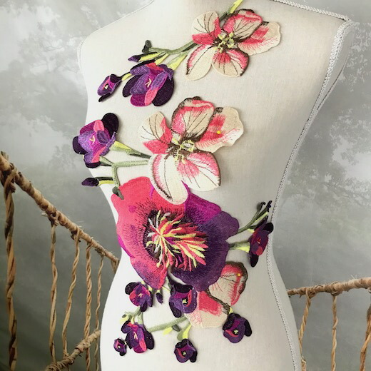 楽天市場 モチーフ カラフル 花 刺繍モチーフ ハンドメイド パーツ 装飾 衣装 ダンス衣装 装飾 ピンク 衣装手作り 装飾 バレエ衣装 レオタードモチーフ ベリーダンス 素材 材料 花柄 服飾 Elisabeth Smile Craft Shop