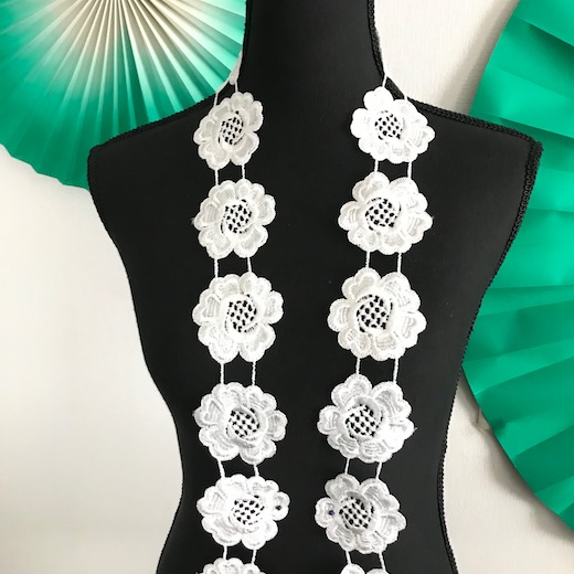 楽天市場 レース リボン 手芸 花 バラ 白 衣装 バレエ衣装 チュチュレース ケミカルレース 花柄 素材 バトン 衣装作り 装飾 ホワイト Elisabeth Smile Craft Shop