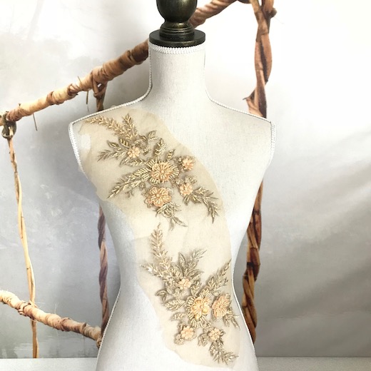 楽天市場】チュールモチーフ モチーフレース ゴールド 装飾 レース