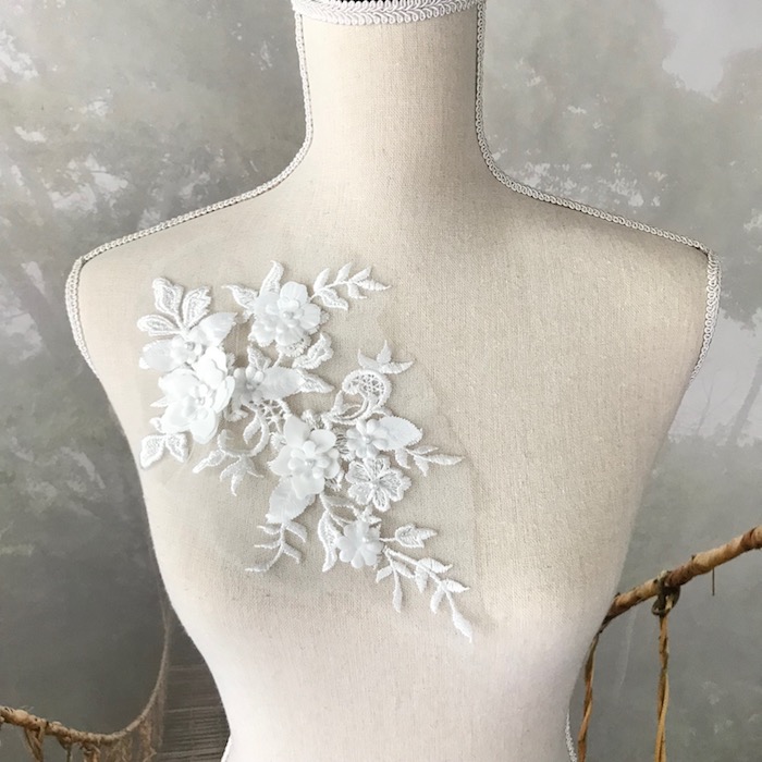 モチーフレース 花モチーフ ホワイト 立体的 レース モチーフ 新体操 衣装モチーフ レオタードモチーフ バトンモチーフ 素材 材料 衣装 装飾 Epheseweb Com