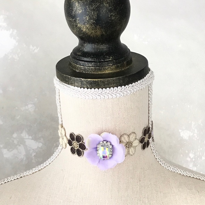 maje【関税込】花 チョーカー ゴールドフラワー ラインストーン maje【国内配送】花チョーカー ゴールドフラワー ラインストーン