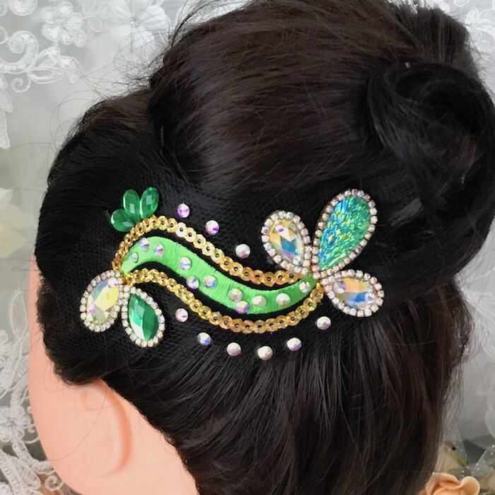 社交ダンス 競技ダンス ヘアアクセサリー 髪飾り ヘア飾り ラテンドレス ジュエリー アクセサリー オーナメント ネット ヘッドピース ヘッドドレス ダンス衣装