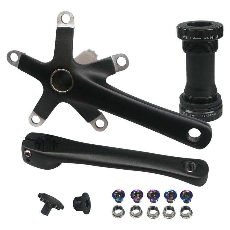 130BCD 442MM165MMロードバイククランクセット銀輪クランクセットクランクアームボトムブラケット銀輪パーツチェーンリング