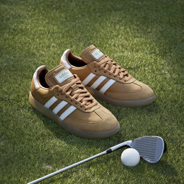 アディダス ゴルフシューズ サンバ NNO26 スパイクレス 紐 レース オレンジ JR4466 Samba Golf 送料無料 adidas ゴルフ お洒落 送料無料 あすつく