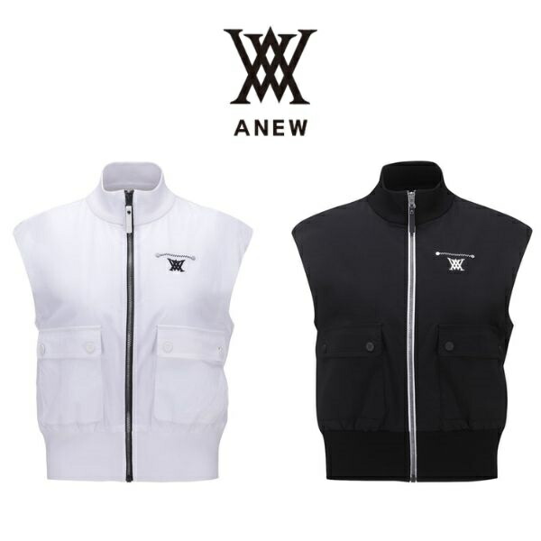 アニュー ゴルフ ウィメンズ ウィメンズ ウーブンミックスニットベスト ANEW WOOVEN MIXED KNIT VEST 送料無料 AGESWKV03