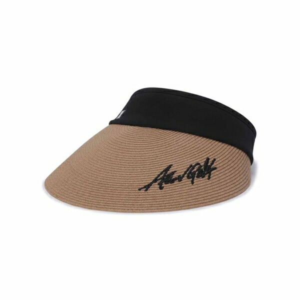 アニュー ゴルフ ラフィア ハイクラウンバイザー サンバイザー ANEW WOMEN RAFFIA HIGH CROWN VISOR 帽子 送料無料 AGFUWCP27BGF｜ELIX SPORTS