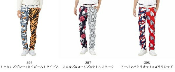 ラウドマウス ゴルフ ツートーン 柄 ロングパンツ 派手 目立つ ギャル 男性用 タイガー スネーク ゴリラ スカル 秋冬モデル 771-302 LOUDMOUTH あすつく