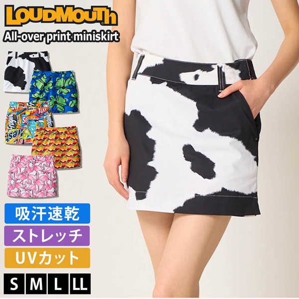 ラウドマウス 柄スカート 吸汗速乾 UV ストレッチ インナーパンツ付 派手 ギャル 目立つ かわいい 866353 LOUDMOUTH ゴルフ 2026年 送料無料 あすつく|ELIX SPORTS