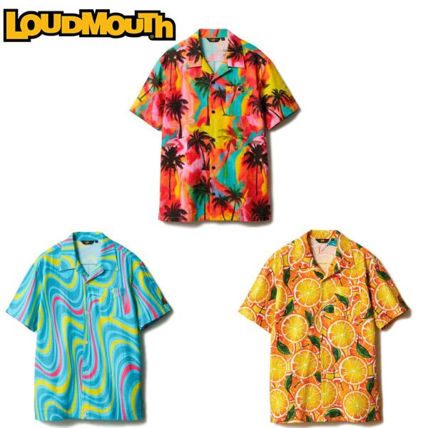 ラウドマウス オープンカラーシャツ 派手 吸汗速乾 UV 接触冷感 メンズ 大きいサイズ 866607 LOUDMOUTH ゴルフ 送料無料 あすつく|ELIX SPORTS