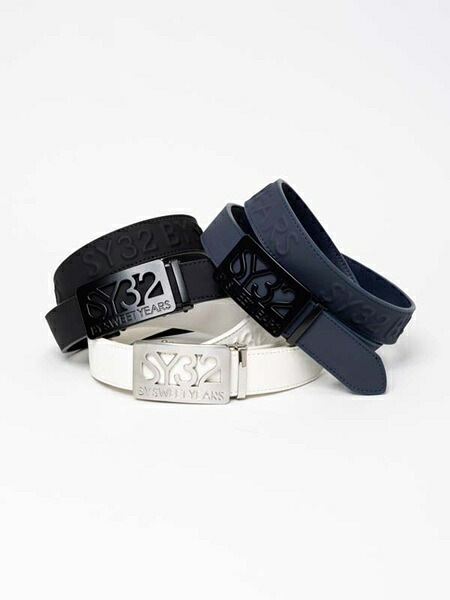SY32 胴締め なめし革胴締め エン元締め ロゴタイプ 分かりやすい EMBOSS LOGO BELT 着飾る かっこいい 貨物輸送無料 2026年模範例 SYG-26S9-16  あしたつく