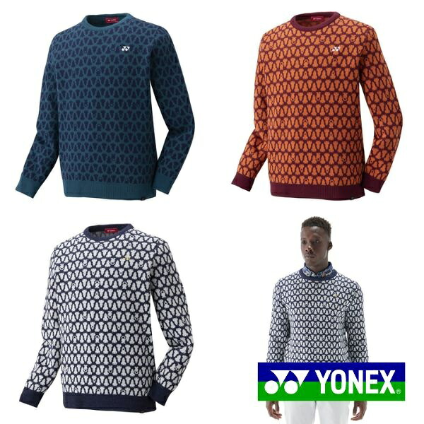 YONEX メンズ 長袖 セーター ゴルフ ウェア ヨネックス GWF2066 ウォッシャブル 送料無料 2025年秋冬モデル 日本製