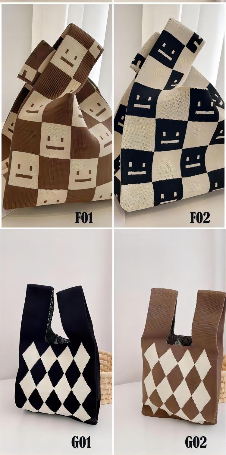 ⭐︎Mariete⭐︎#2808 6mm ３パックおまとめセット 夏ニット トートバッグ レディース 軽量 ニットバッグ トート