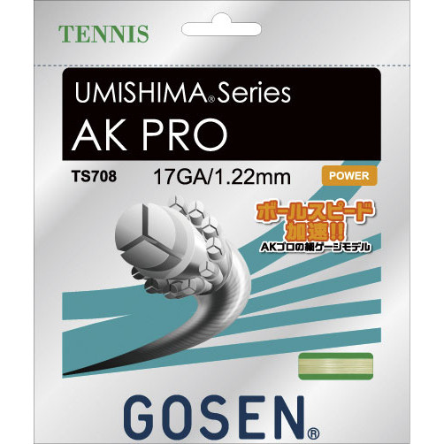 GOSEN(ゴーセン) ウミシマ AKプロ 17/UMISHIMA AK PRO 17/ブラック テニス 海島 TS708BK20P-BK【送料無料】|EL Store 店