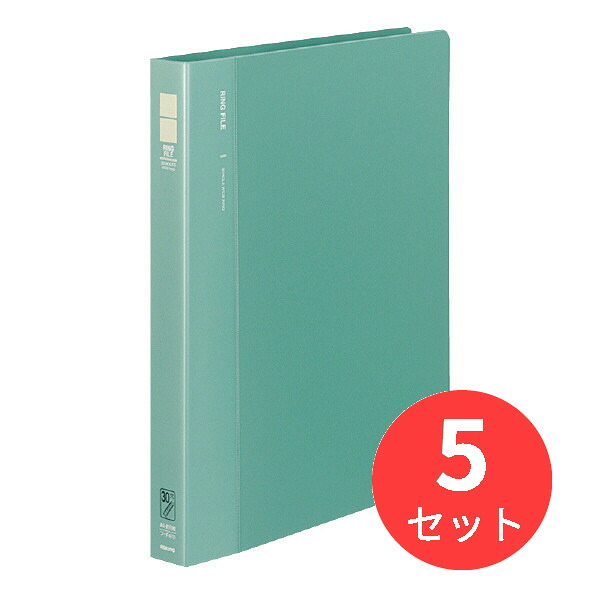 【5冊書き割り】コクヨ 輪っか整理保存用具PPA4縦 170枚納める口径23粍30穴緑 フ-F470G【まとめ買い】