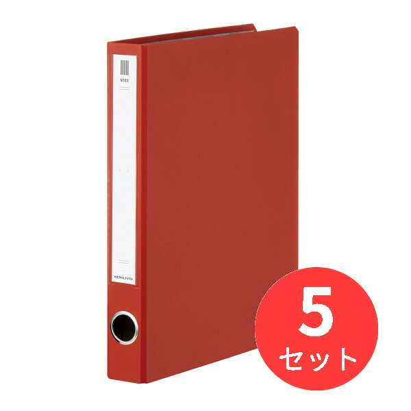 【5冊書き割り】コクヨ 熱電子管整理保存用具＜NEOS＞A4縦30粍とじ2穴R色 フ-NE630R【まとめ買い】