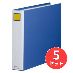 【5冊セット】キングジム(KING JIM) キングファイル スーパードッチ＜脱・着＞イージー 2494EA B4ヨコ型 とじ厚40mm 青 【まとめ買い】