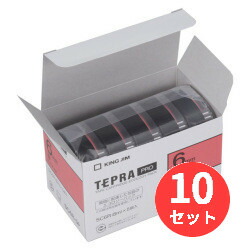 【10個セット】キングジム(KING JIM) PROテープエコパック カラーラベル SC6R-5P 6mm幅 赤 【まとめ買い】