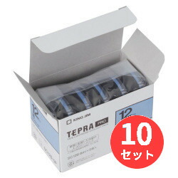 【10個セット】キングジム(KING JIM) PROテープエコパック カラーラベル SC12B-5P 12mm幅 青 【まとめ買い】