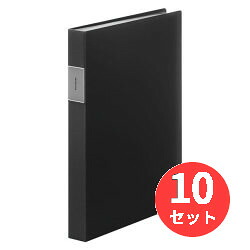 【10冊セット】キングジム(KING JIM) フェイバリッツ クリアーファイル(透明)60ポケット FV166-3T A4タテ型 黒 【まとめ買い】