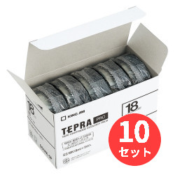 【10箱仕かける】第一人者体操場(KING JIM) PRO磁気テープエコ風呂敷き包み 白下げ札 SS18K-5P 18粍幅 白 【まとめ買い】