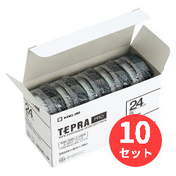 【10箱仕かける】第一人者体操場(KING JIM) PRO磁気テープエコ風呂敷き包み 白下げ札 SS24K-5P 24粍幅 白 【まとめ買い】