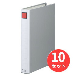 【10冊セット】キングジム(KING JIM) キングファイル スーパードッチ＜脱・着＞イージー 2473A A4タテ型 とじ厚30mm グレー 【まとめ買い】