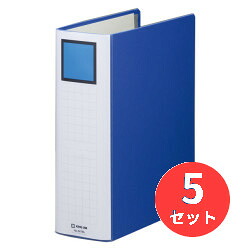 【5冊セット】キングジム(KING JIM) キングファイル スーパードッチ＜脱・着＞イージー 2478A A4タテ型 とじ厚80mm 青 【まとめ買い】