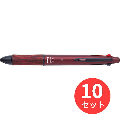 【10本セット】パイロット(Pilot) 4+1(フォープラスワン)ウッド BKHFW-2SR-BO【まとめ買い】｜EL Store 店