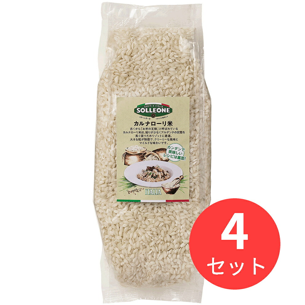 【4袋セット】ソル・レオーネ カルナローリ米 1000g 1990087 日欧商事【まとめ買い】