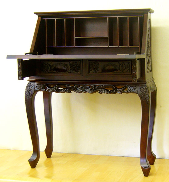 Elmclub Hand Carved Writing Bureau Translation And Classic Hand Carved Writing Bureau Translation And Classic Furniture Interior Telephone Table Console By