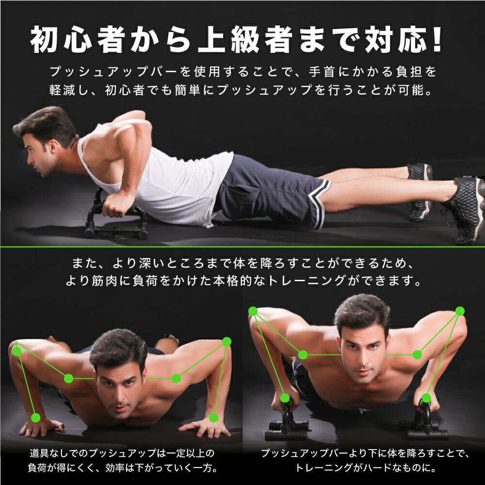 楽天市場 金土日限定 もれなく10倍 腹筋ローラー マット付き プッシュアップバー 3点セット 女性 男性 新型 静音 東海大学教授監修 トレーニング 器具 マニュアル付き 筋トレ 自宅 トレーニング ダイエット 男女兼用 吸盤付き Tobest楽天市場店