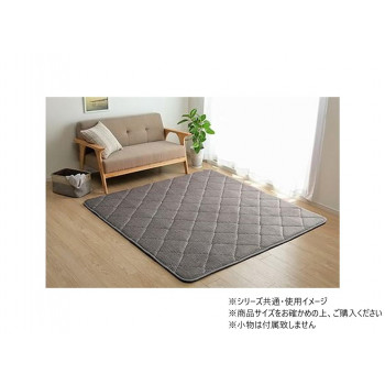 ラグ コーデュロイ 無地 約185&times;240cm 約3畳 こたつ敷布団 グレー 1290970135601｜ELMONO（家具 ラグ カーペット）