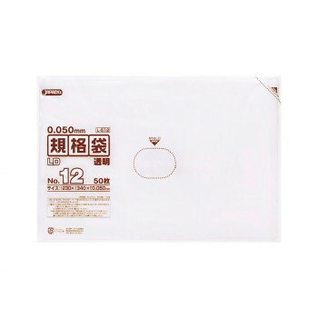 ジャパックス LD規格袋厚口 厚み0.050mm No.12 透明 50枚&times;10冊&times;3箱 L512｜ELMONO（家具 ラグ カーペット）