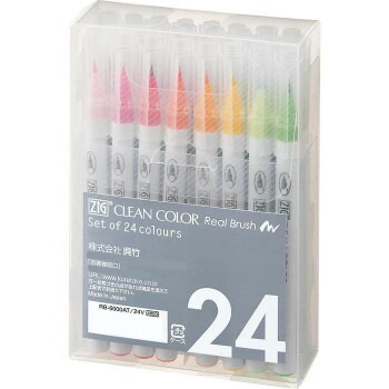 呉竹 ZIG クリーンカラーリアルブラッシュ 24V RB-6000AT/24V