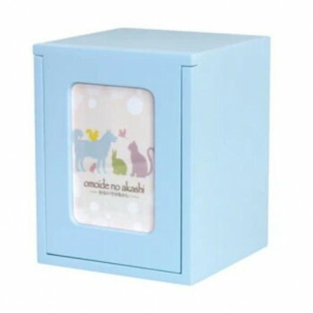 ペット仏壇 手元供養 メモリアルBOX E ライトブルー H19cm 060895