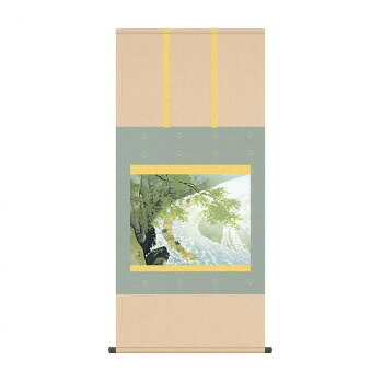 掛軸 川合玉堂筏 54.5&times;115cm KZ2G9-013｜ELMONO（家具 ラグ カーペット）