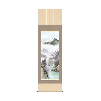 掛軸 伊藤渓山富士来春 54.5×190cm KZ2B4-25A|ELMONO(家具 ラグ カーペット)