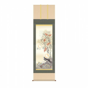 掛軸 久我直哉 消災南天白雀図 54.5×190cm KZ2D5-003|ELMONO(家具 ラグ カーペット)