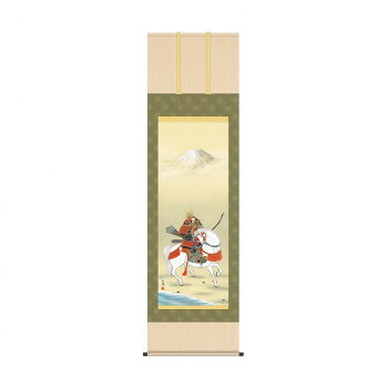 掛軸 田中広遠 馬上武者 54.5×190cm KZ2F2-076|ELMONO(家具 ラグ カーペット)