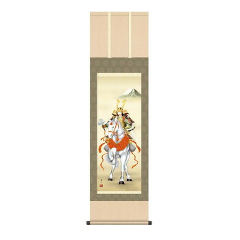 掛軸 榎本東山 白馬武者 44.5&times;164cm KZ2MF2-073｜ELMONO（家具 ラグ カーペット） 7,239円
