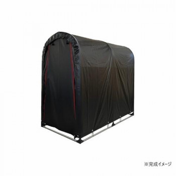 南榮工業 サイクルハウス 2台用(BK) ブラック｜ELMONO（家具 ラグ カーペット）