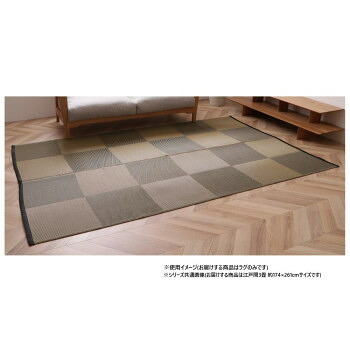 ナチュラルスタイル 日本製 洗えるラグ ブラック 江戸間3畳 約174×261cm 1090271031002