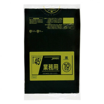 ジャパックス スタンダードポリ袋45L 黒 10枚×60冊 TM42|ELMONO(家具 ラグ カーペット)