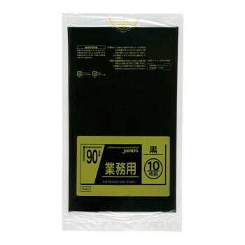 ジャパックス スタンダードポリ袋90L 黒 10枚×30冊 TM92|ELMONO(家具 ラグ カーペット)
