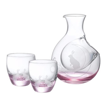 カラフェ&酒杯 月ウサギ 16-756-5|ELMONO(家具 ラグ カーペット)