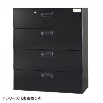 豊國工業 壁面収納庫浅型ラテラル4段 ブラック HOS-L4SX-B CN-10色(ブラック)｜ELMONO（家具 ラグ カーペット）