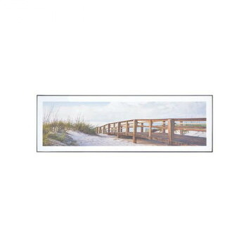 東谷 アートパネル 写真 桟橋 140×45cm ホワイト ART-201B